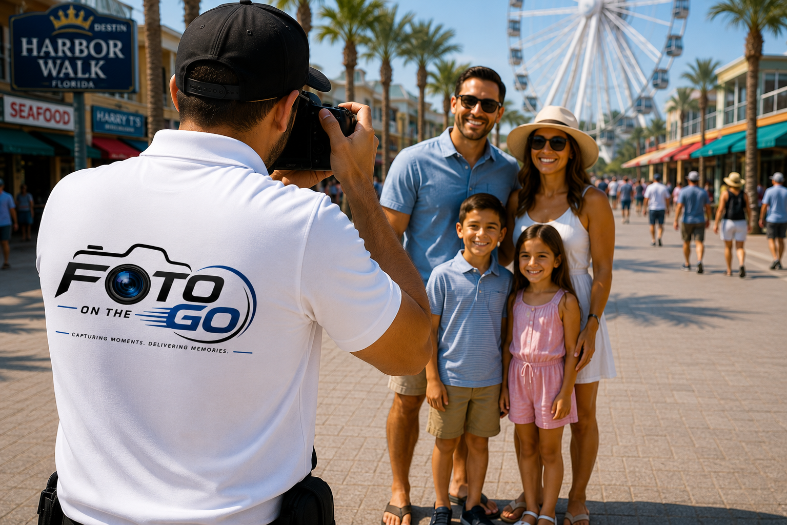 Foto on the Go street photographer photographing a family